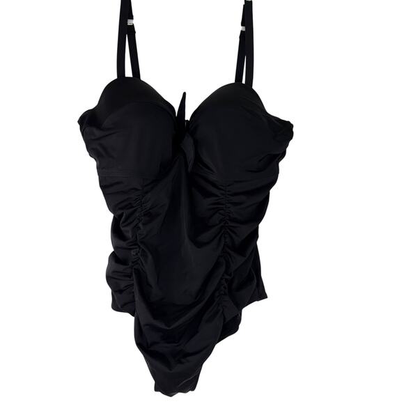 Torrid Women's Black Tie Front One Piece Swimsuit New with tags Size 3 / DD / F